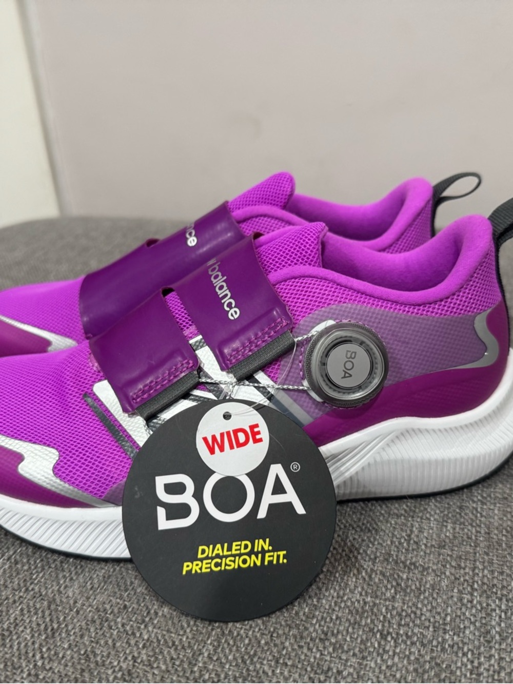 New Balance Purple BOA Dial Wide Athletic Sneakers